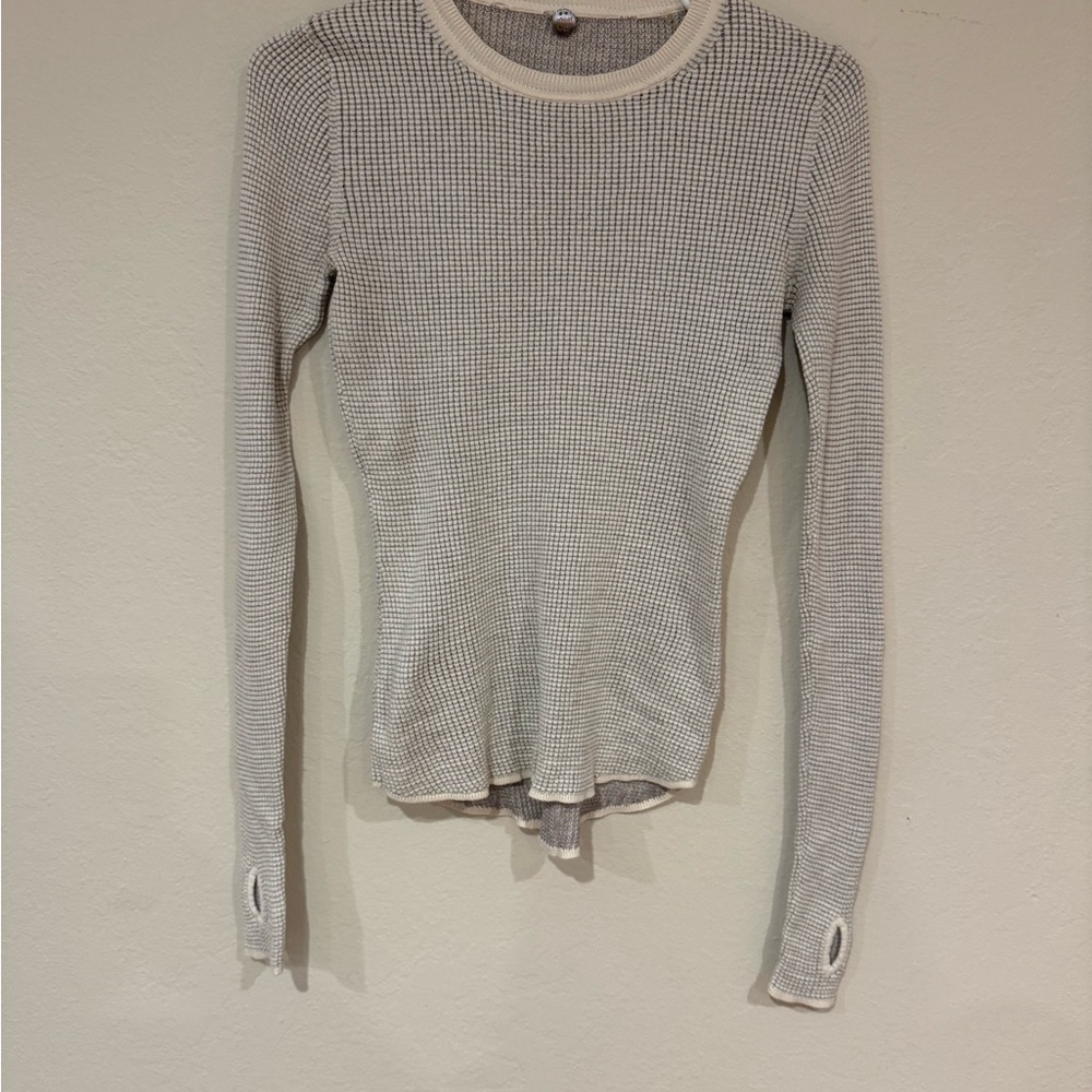 Long Sleeve Waffle Knit Shirt 100% Cotton | Margaret O'Leary | Sz XS Women's